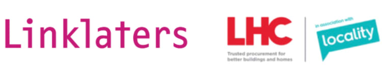 Linklaters, LHC and Locality logos