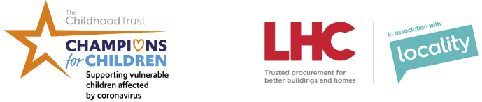 Childhood Trust and LHC logos